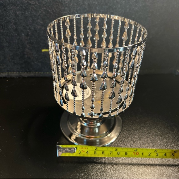 Bath & Body Works 3-Wick Pedestal Candle Holder‎ Beaded Teardrop - Picture 7 of 8